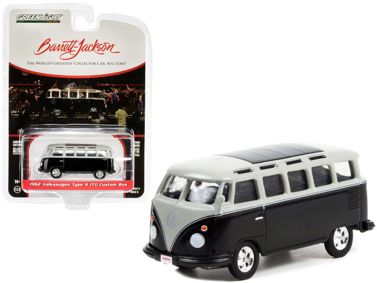 1962 Volkswagen Tipo 2 (T1) Autobús personalizado Barrett Jackson - Greenlight - Escala 1/64