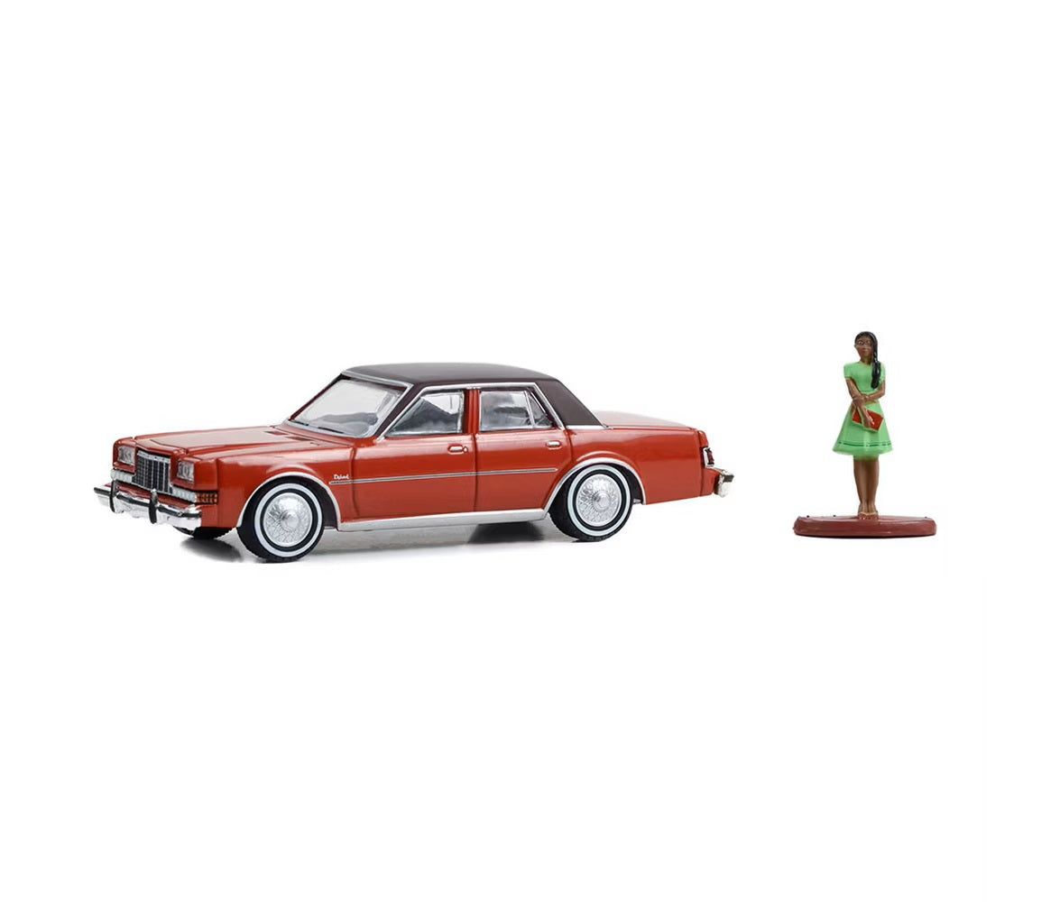 1983 Dodge Diplomat with Woman in Dress - Series Hobby Shop - Greenlight - Scala 1/64
