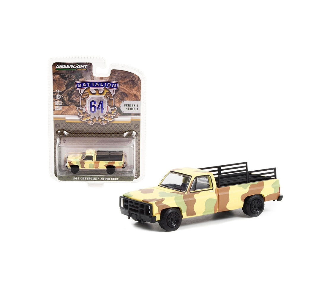 1987 Chevrolet M1008 CUCV Pickup - Series Battalion 64 - Greenlight - Scala 1/64