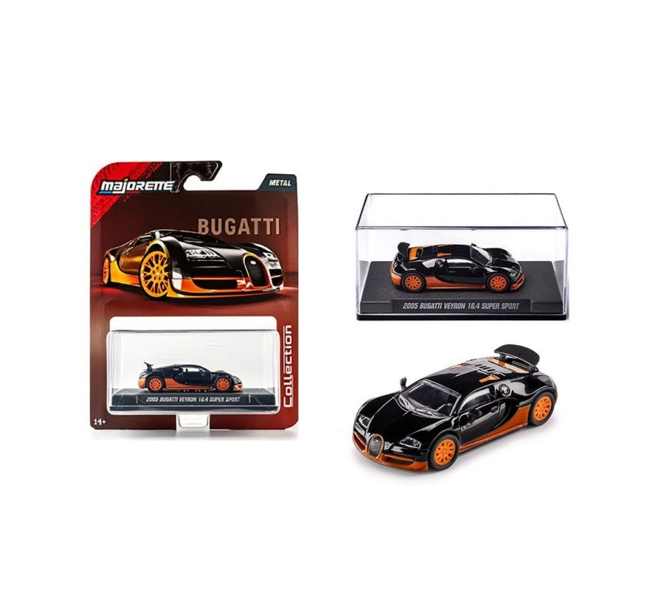 2005 Bugatti Veyron 16.4 Super Sport Black and Orange Series Collection - Majorette - Scala 1/64