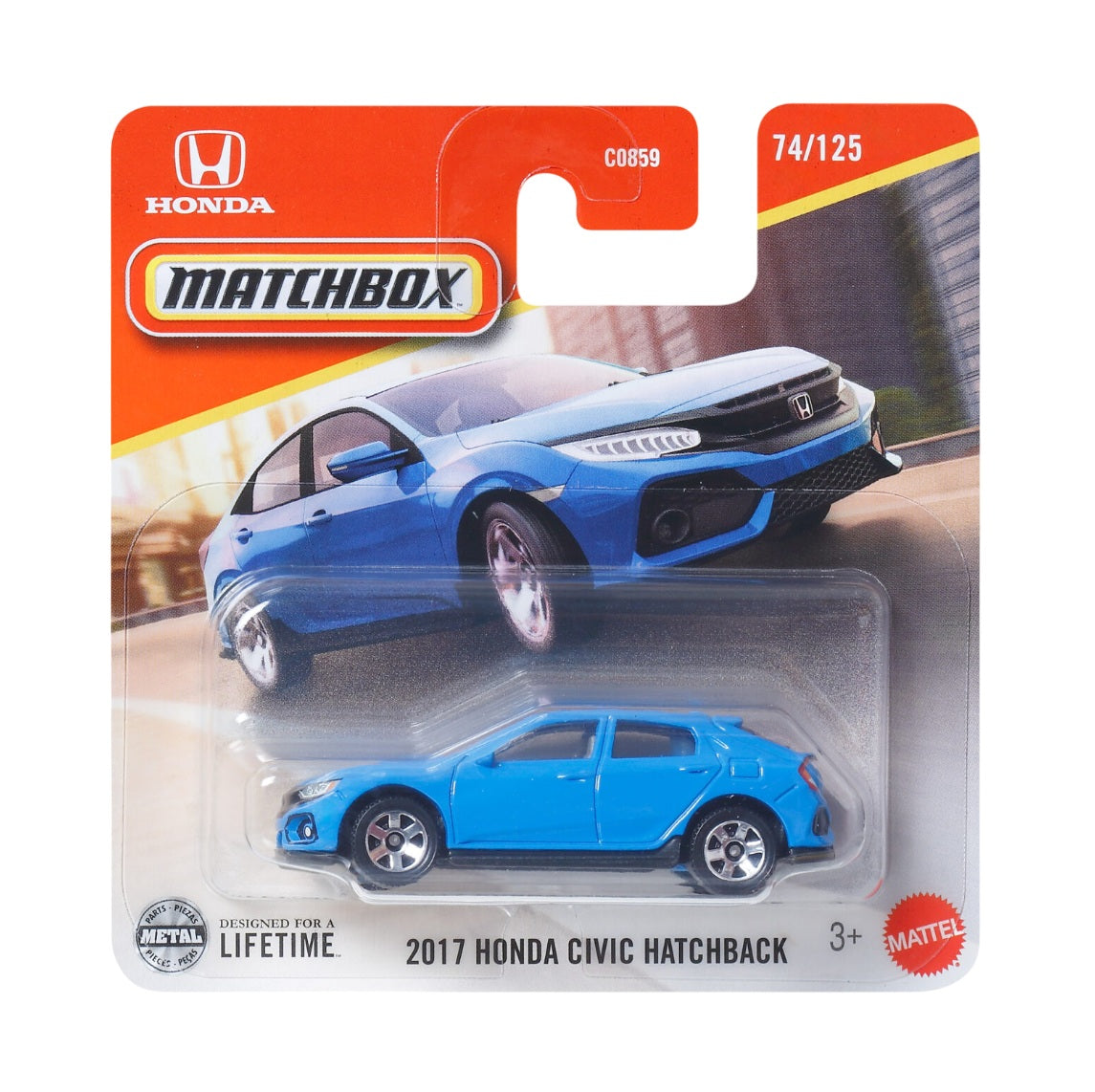 2017 Honda Civic Hatchback #74 - Matchbox - Scala 1/64 Circa