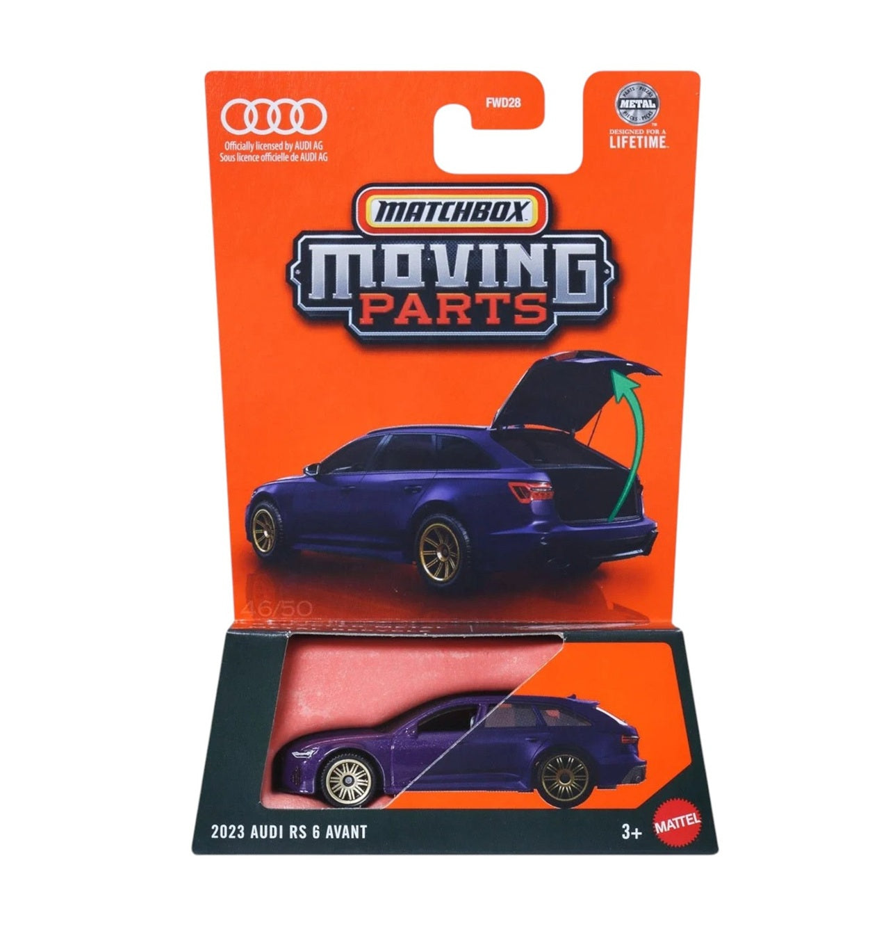 2023 Audi RS6 Avant Purple - Matchbox Moving Parts - Scala 1/64 Circa