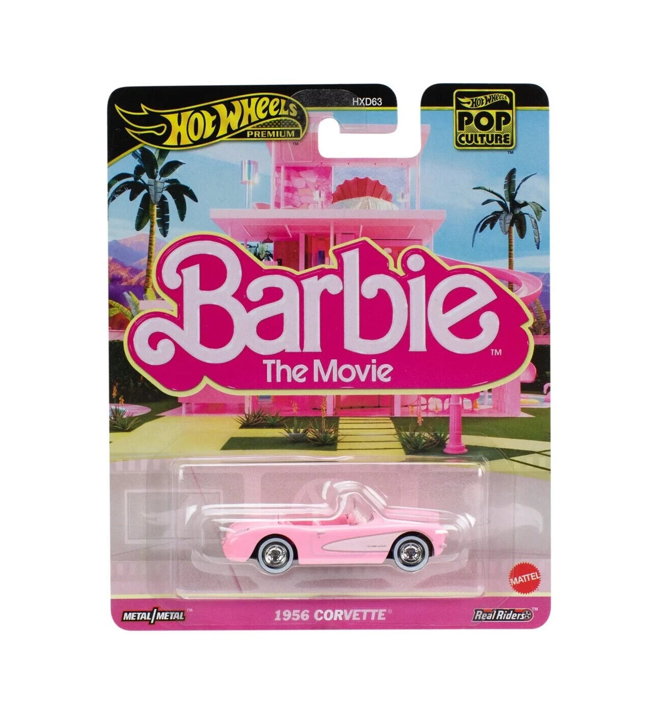 1956 Corvette Barbie The Movie - Series Pop Culture - Hot Wheels Premium - Scala 1/64