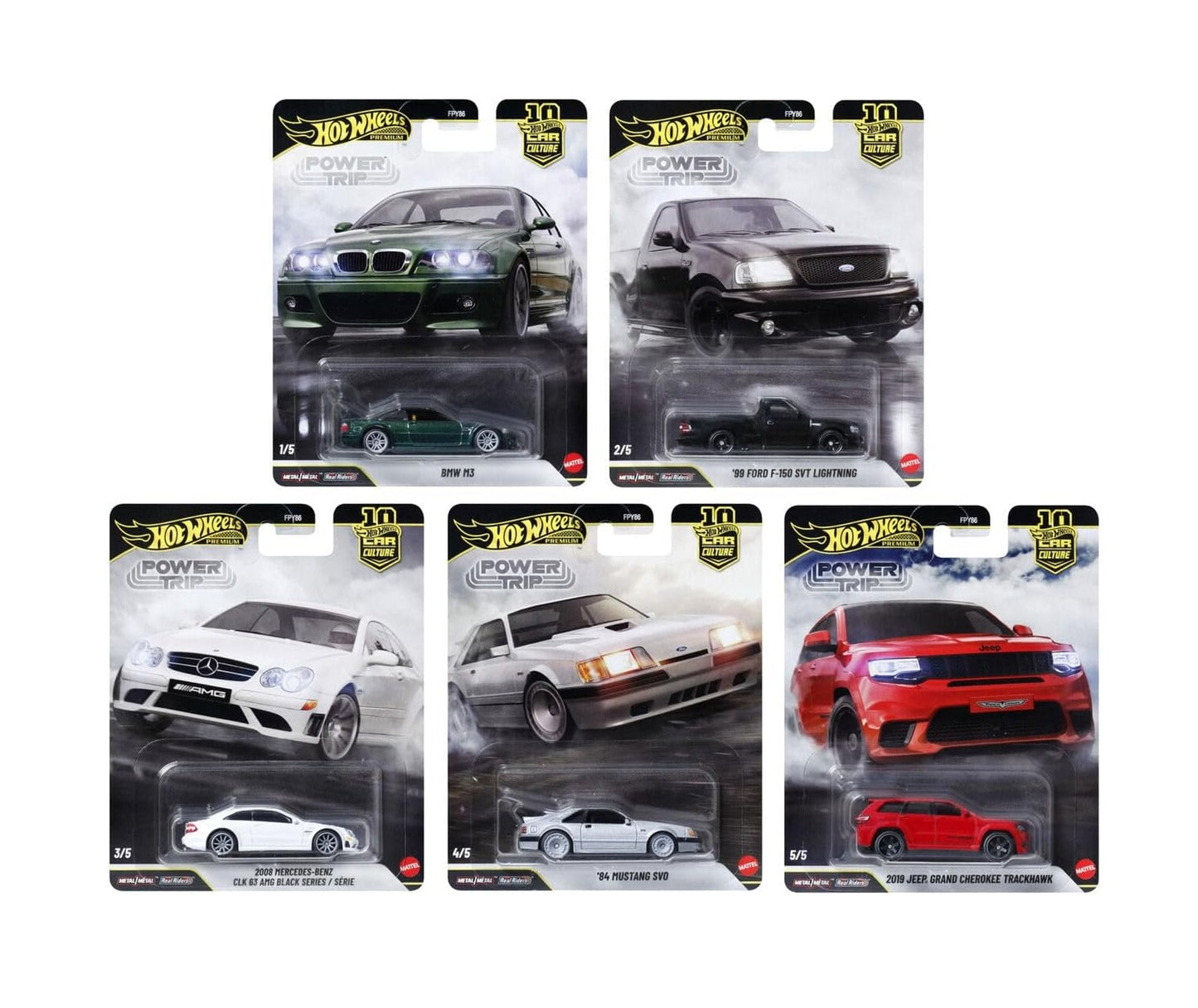 Power Trip Set of 5 Cars - Hot Wheels Premium - Scala 1/64