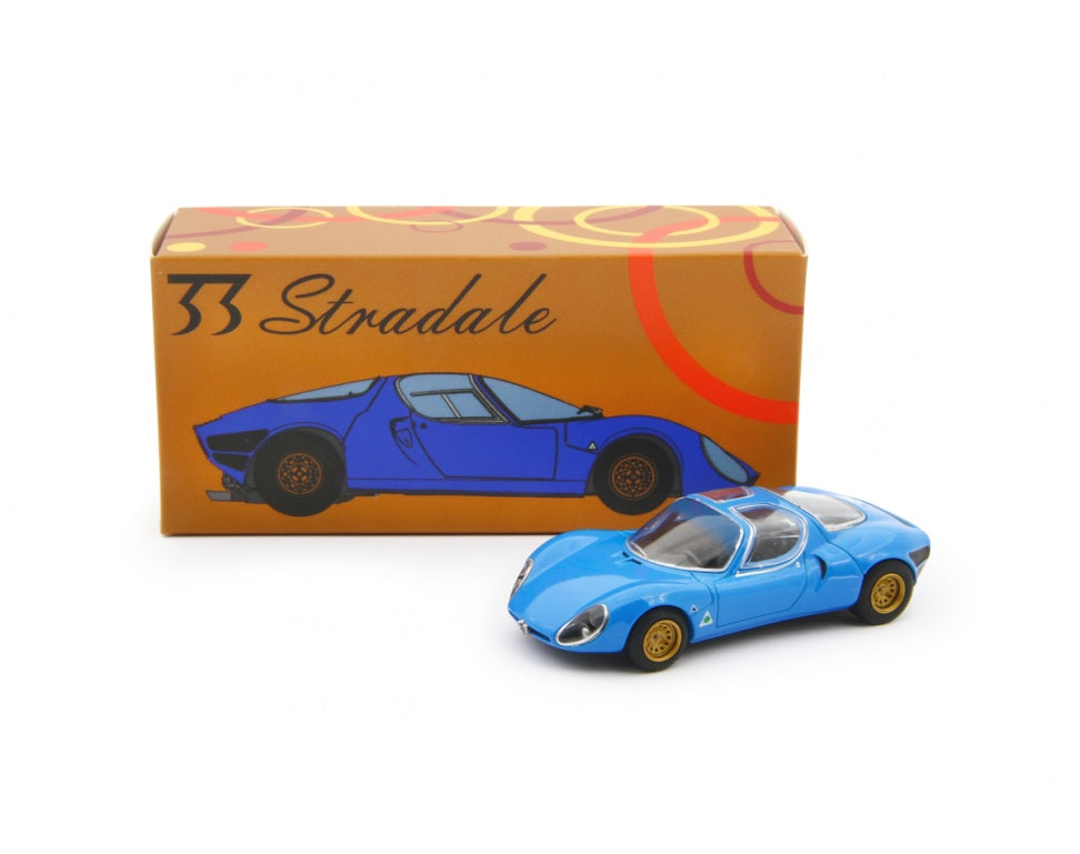 Alfa Romeo 33 Coupè Stradale 1967 Blu Prototipo - Laudoracing - Scala 1/64