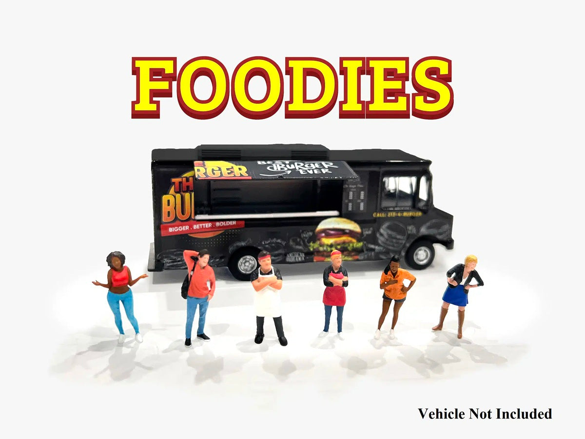 "Foodies" 6 piece Diecast Set Cars Not Included - American Diorama - Scala 1/64 AD-64531MJ