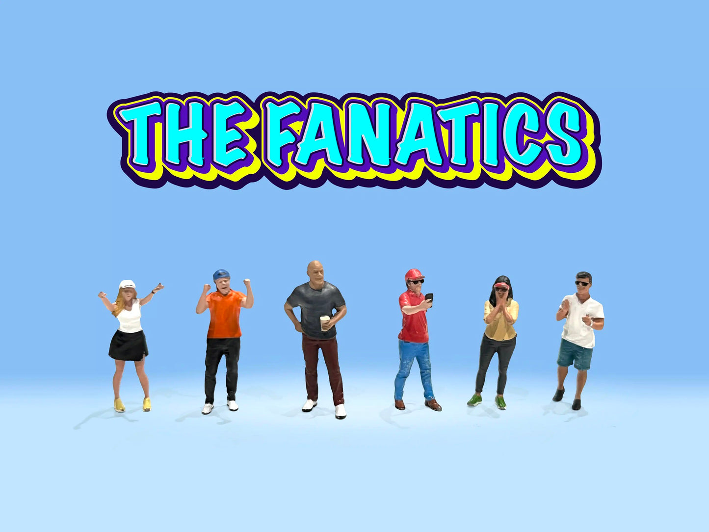 "The Fanatics" Set Figure of 6 Pieces Limited Edition MiJo Exclusives - American Diorama - Scala 1/64 AD-2420MJ