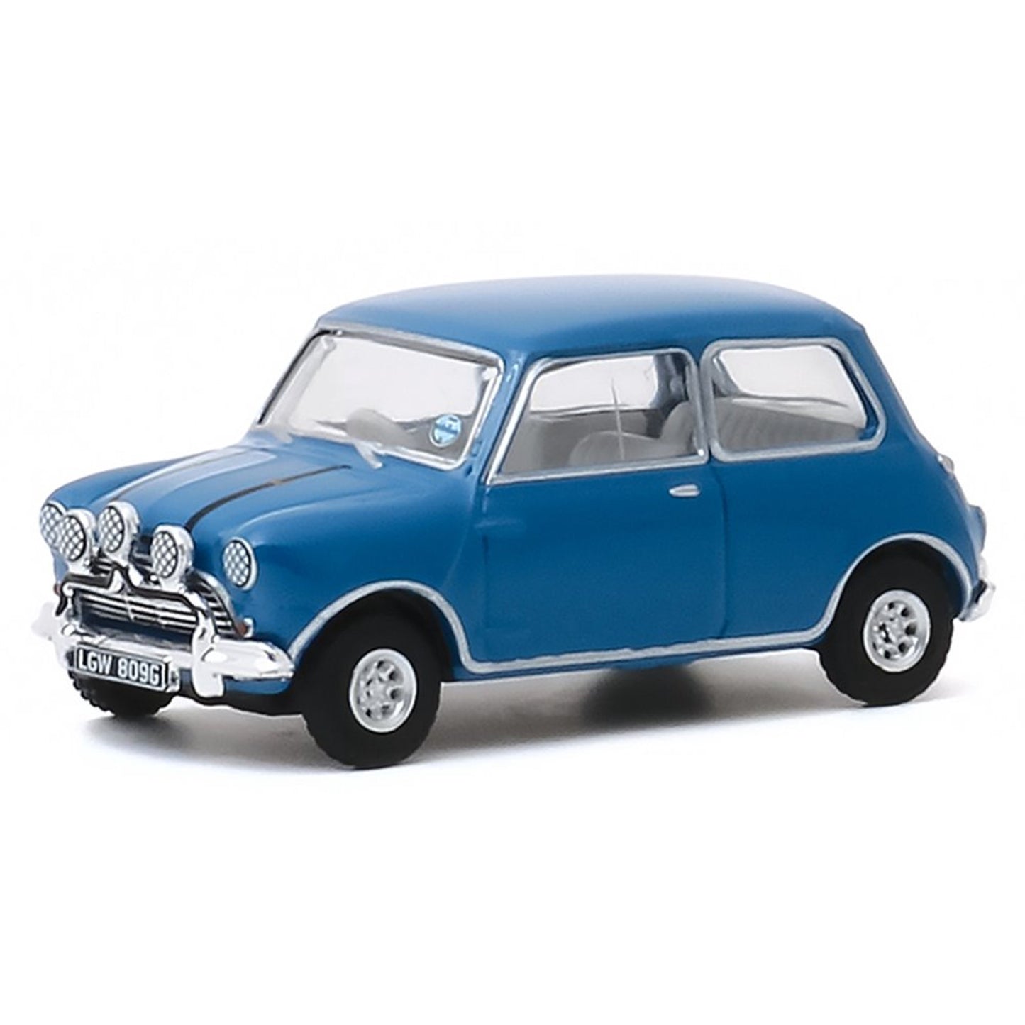 1967 Austin Mini Cooper S 1275 MKI Blue The italian Job - Greenlight - Scala 1/64