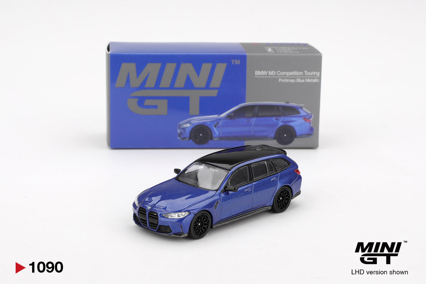 BMW M3 M Performance Touring Portimao Blue Metallic - Mini GT - Scala 1/64 MGT01090-L