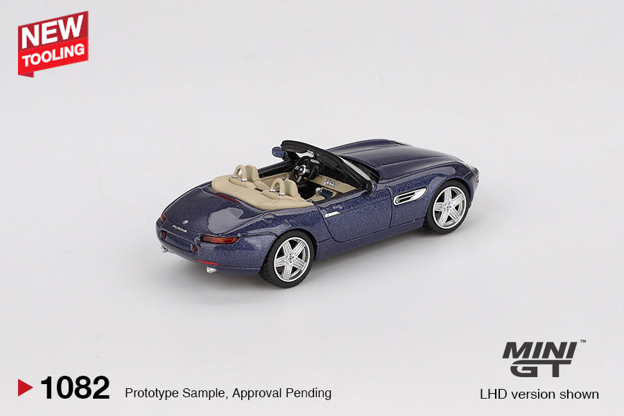 BMW Z8 Alpina Alpine Blue - Mini GT - Scala 1/64 MGT01082-BL Blister Packaging