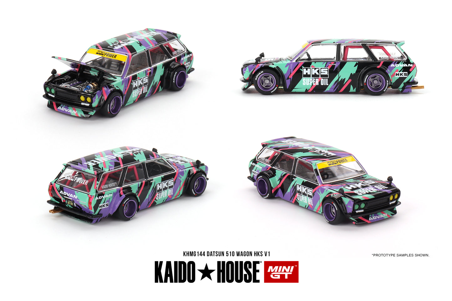 Datsun KAIDO 510 Wagon HKS V1 - KAIDO HOUSE Mini GT - Scala 1/64 KHMG144