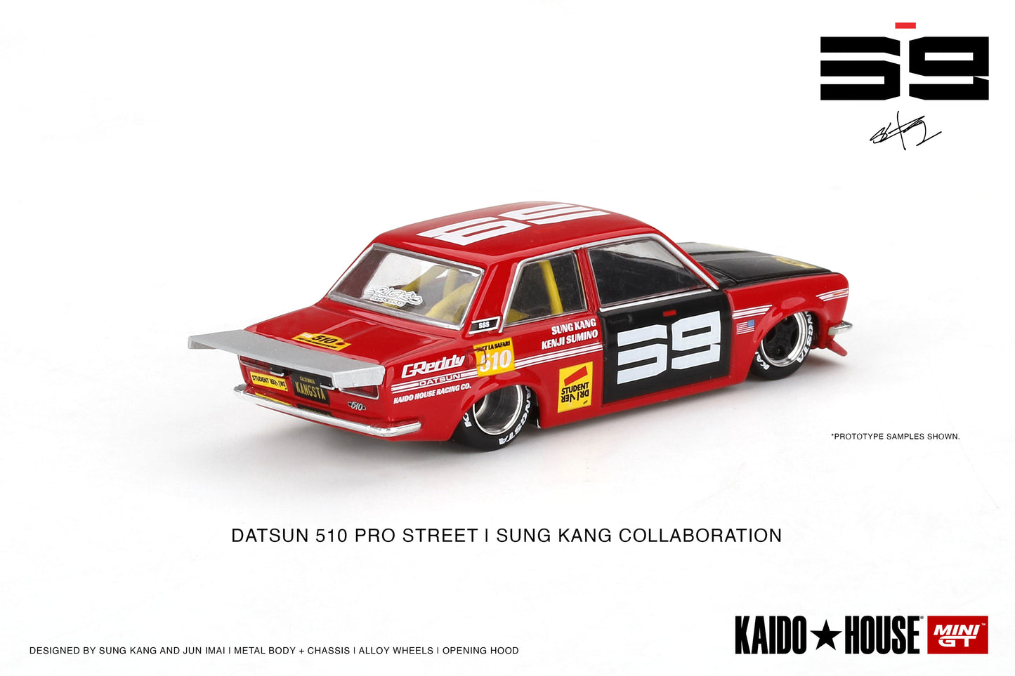 Datsun Pro Street SK510 Red - KAIDO HOUSE Mini GT - Scala 1/64 KHMG003
