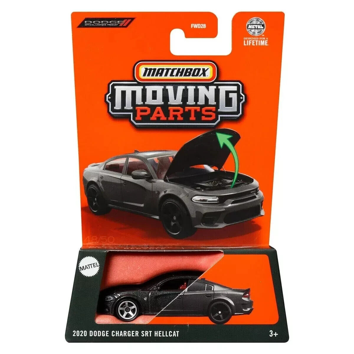 2020 Dodge Charger SRT Hellcat - Matchbox Moving Parts - Scala 1/64 Circa