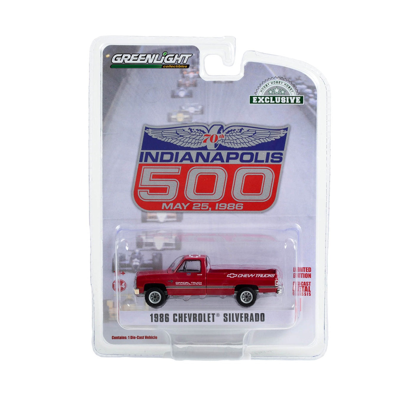 Greenlight Collectibles - 1986 Chevrolet Silverado 70th Annual Indianapolis 500 Mile Race Official Truck - Scala 1/64