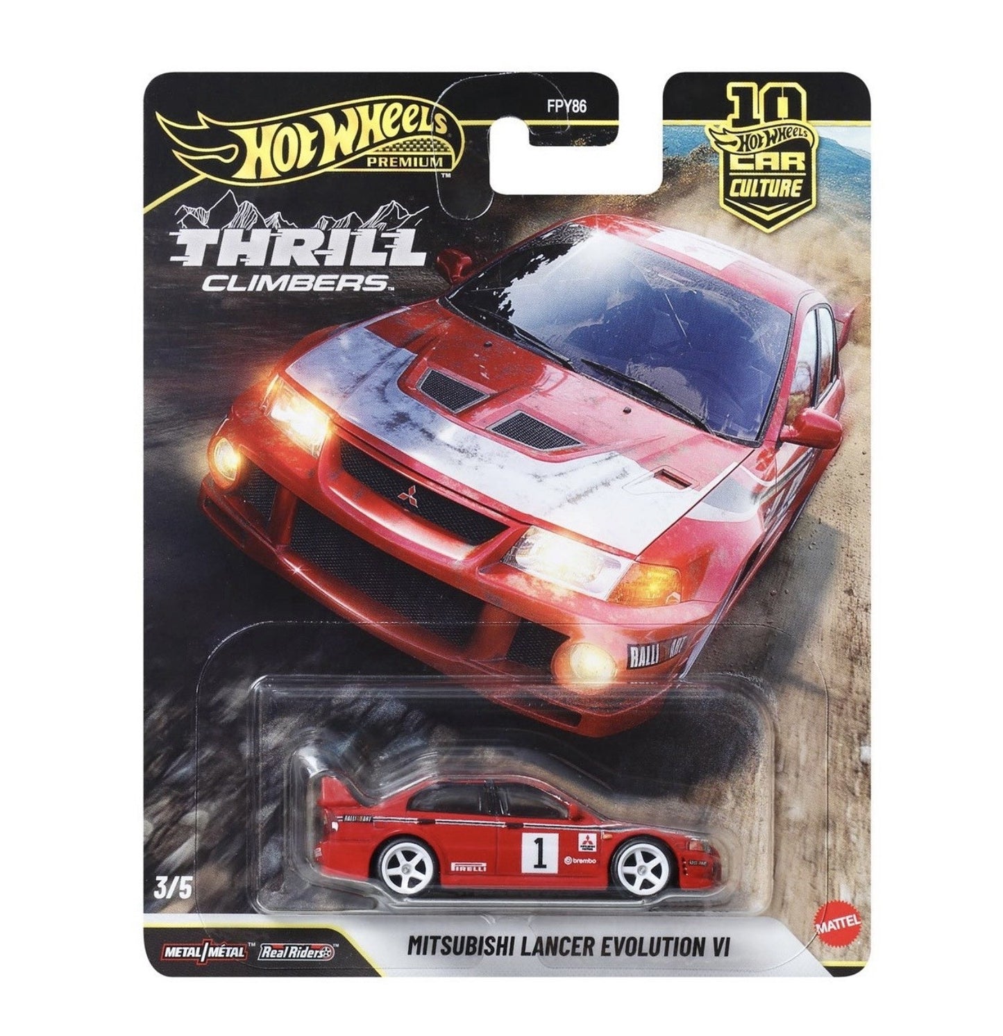 Mitsubishi Lancer Evolution VI Thrill Climbers - Hot Wheels Premium - Scala 1/64