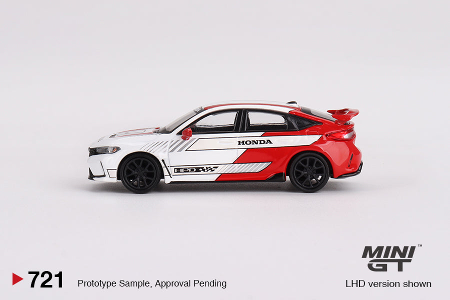 Honda Civic Type R #2 2023 Pace Car White - Mini GT - Scala 1/64 MGT00721