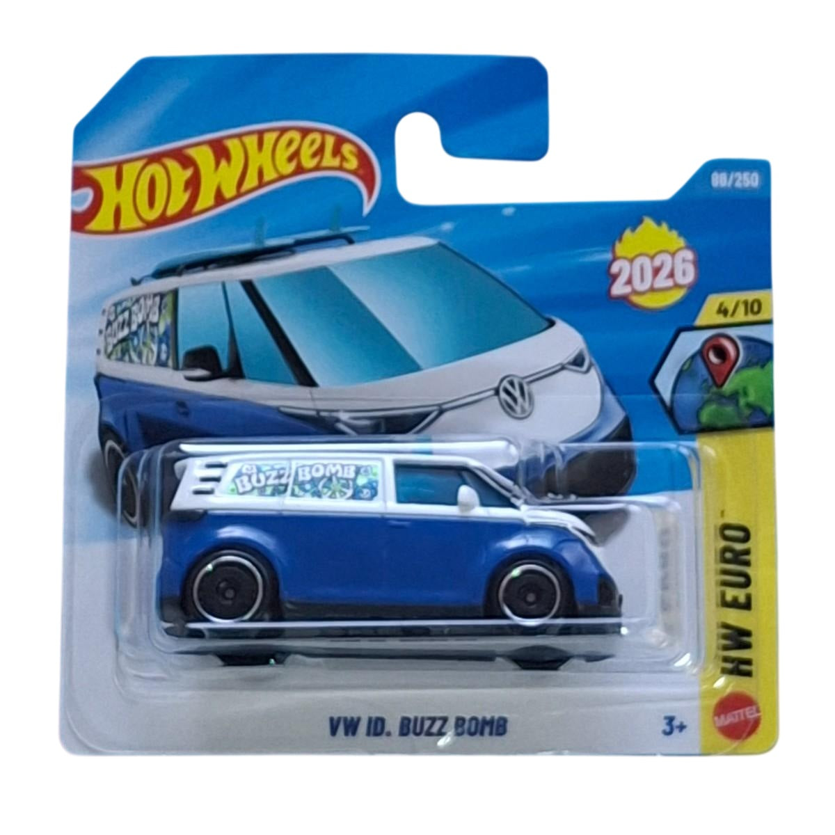 VW Id. Buzz Bomb Blue - HW Euro 4/10 - Hot Wheels - Scala 1/64 Circa