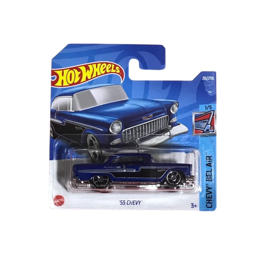 '55 Chevy Blue - HW Chevy Bel Air 1/5 - Hot Wheels - Scala 1/64 Circa