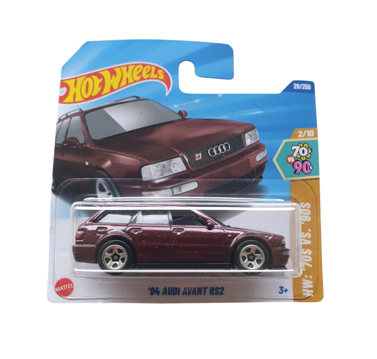 Audi Avant RS2 Burgundy Met - Hot Wheels - HW '70s Vs '90s 2/10 - Scala 1/64 Circa