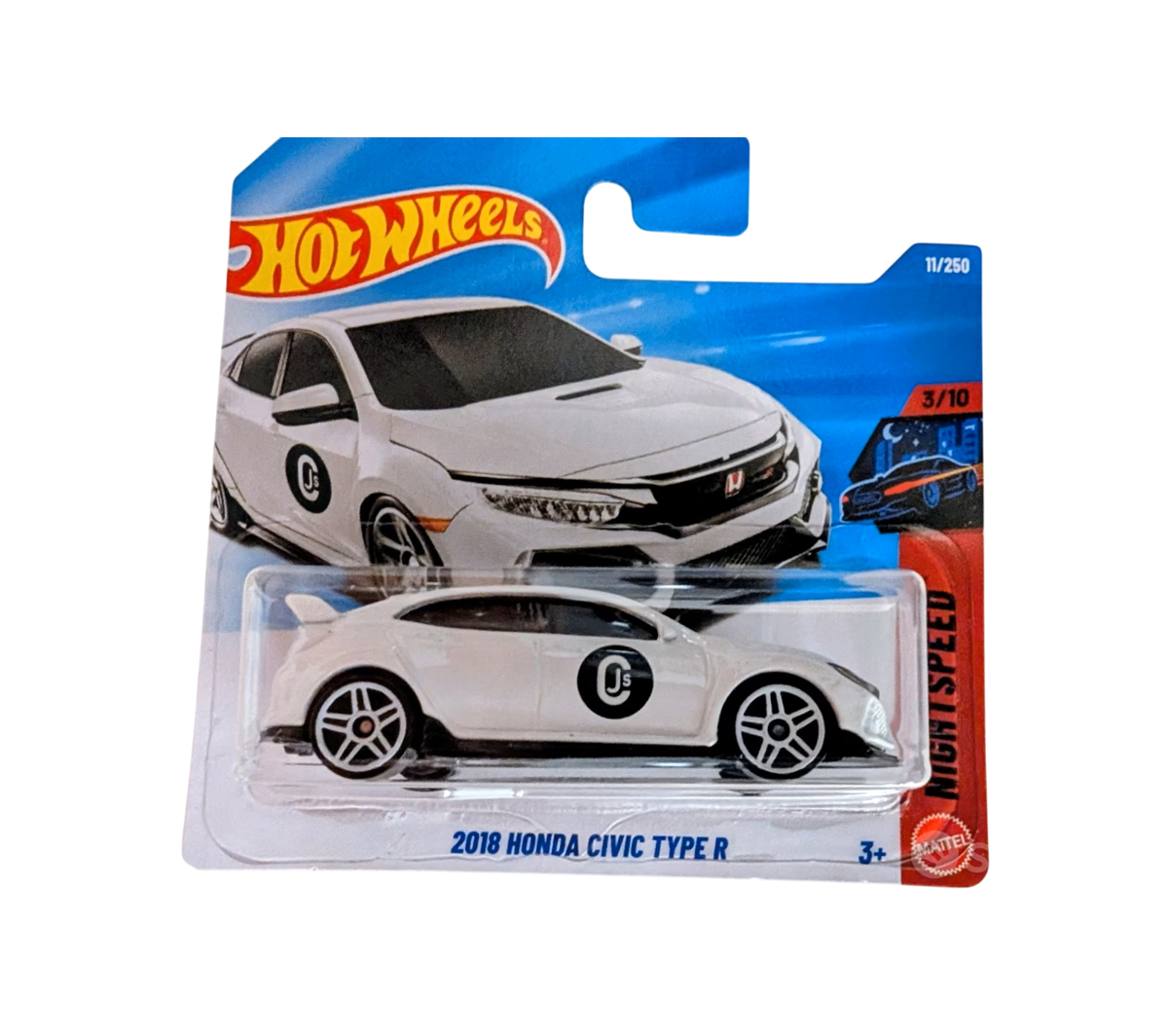 2018 Honda Civic Type-R White - HW Nightspeed 3/10 - Hot Wheels - Scala 1/64 Circa
