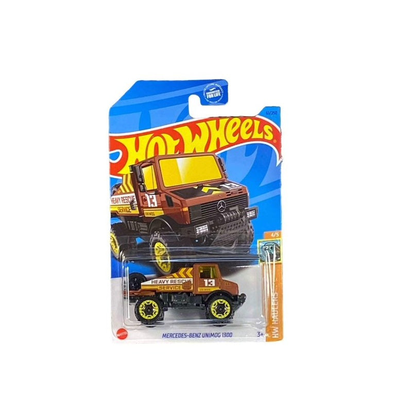 Mercedes-Benz Unimog 1300 Brown - Hot Wheels - HW Haulers 4/5 - Scala 1/64 Circa