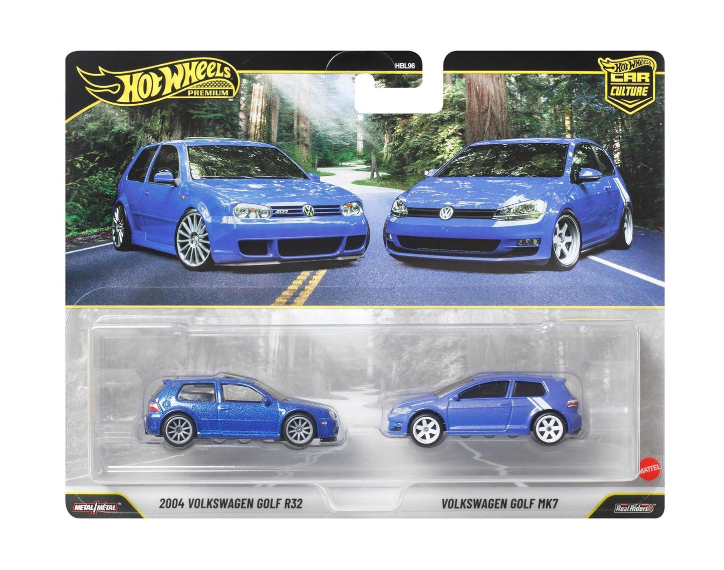 2-Pack 2004 Volkswagen Golf R32 & Volkswagen Golf MK7 - Hot Wheels Premium - Scala 1/64