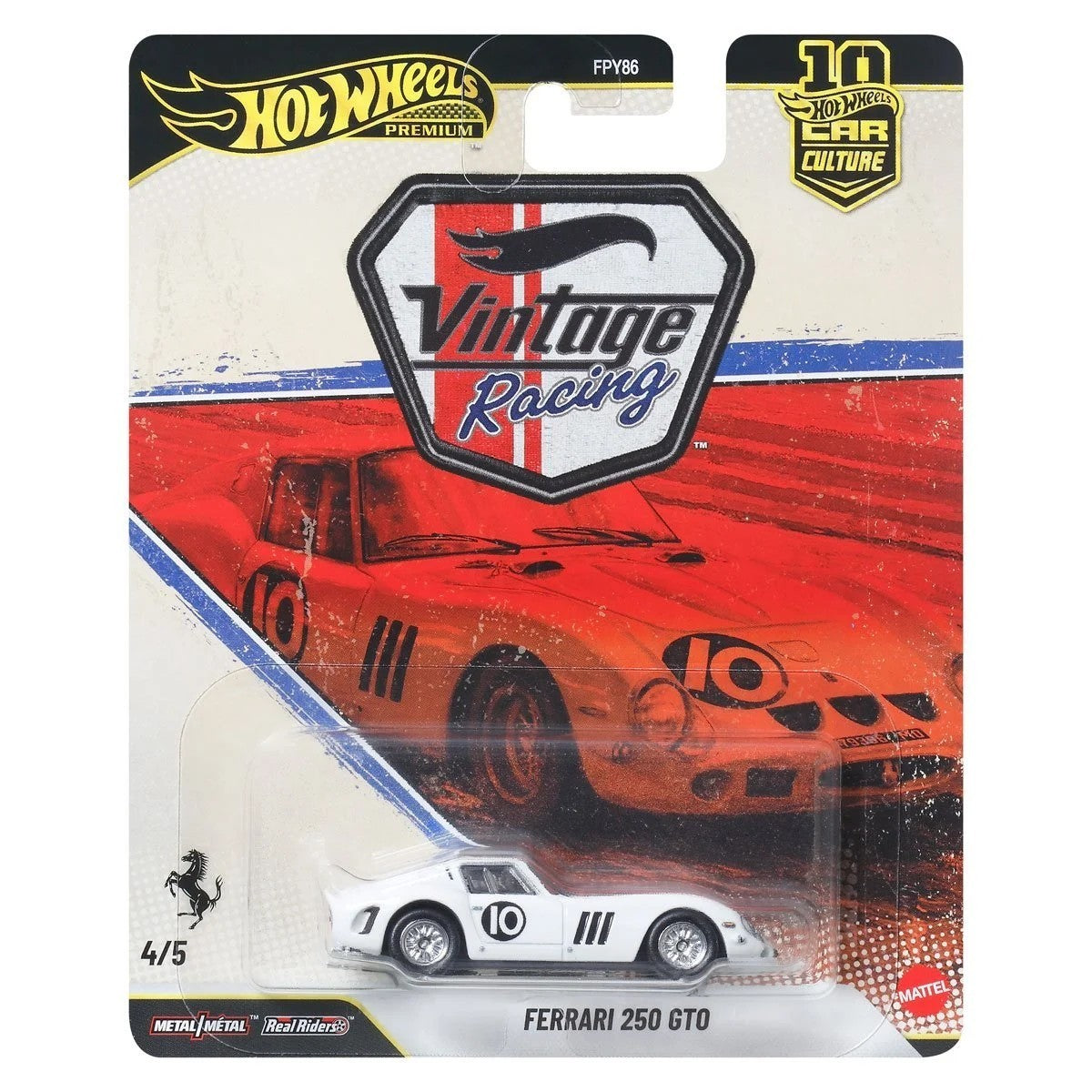 Ferrari 250 GTO Vintage Racing Series - Hot Wheels Premium - Scala 1/64