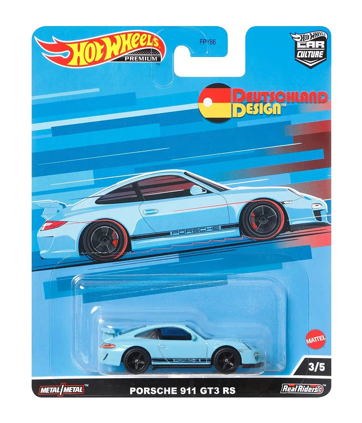 Hot Wheels Premium - Porsche 911 GT3 RS Deutschland Design - Scala 1/64