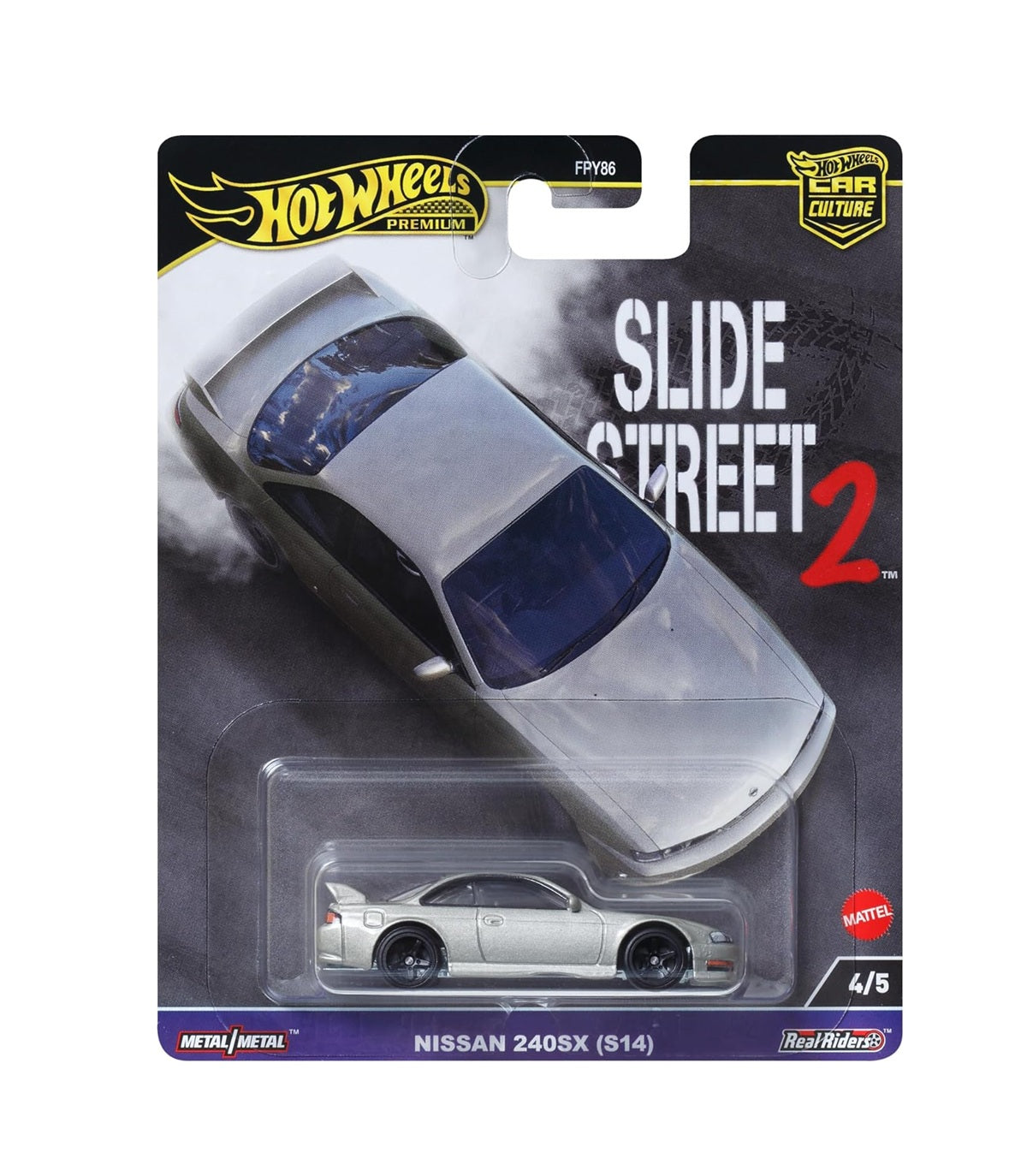 Nissan 240SX (S14) Slide Street 2 - Series Car Culture - Hot Wheels Premium - Scala 1/64