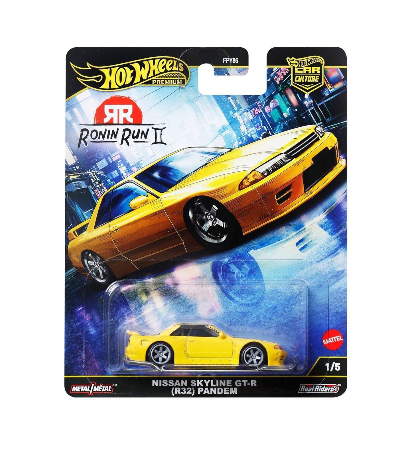 Nissan Skyline GT-R (R32) Pandem Ronin Run II - Hot Wheels Premium - Scala 1/64