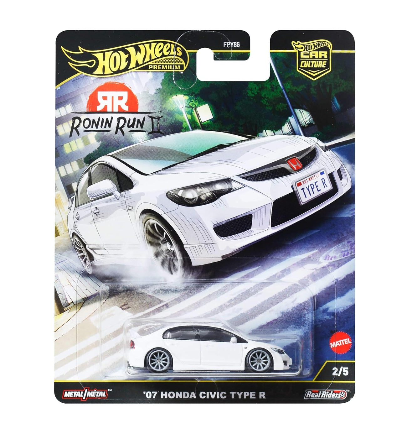 07 Honda Civic Type R Ronin Run II - Hot Wheels Premium - Scala 1