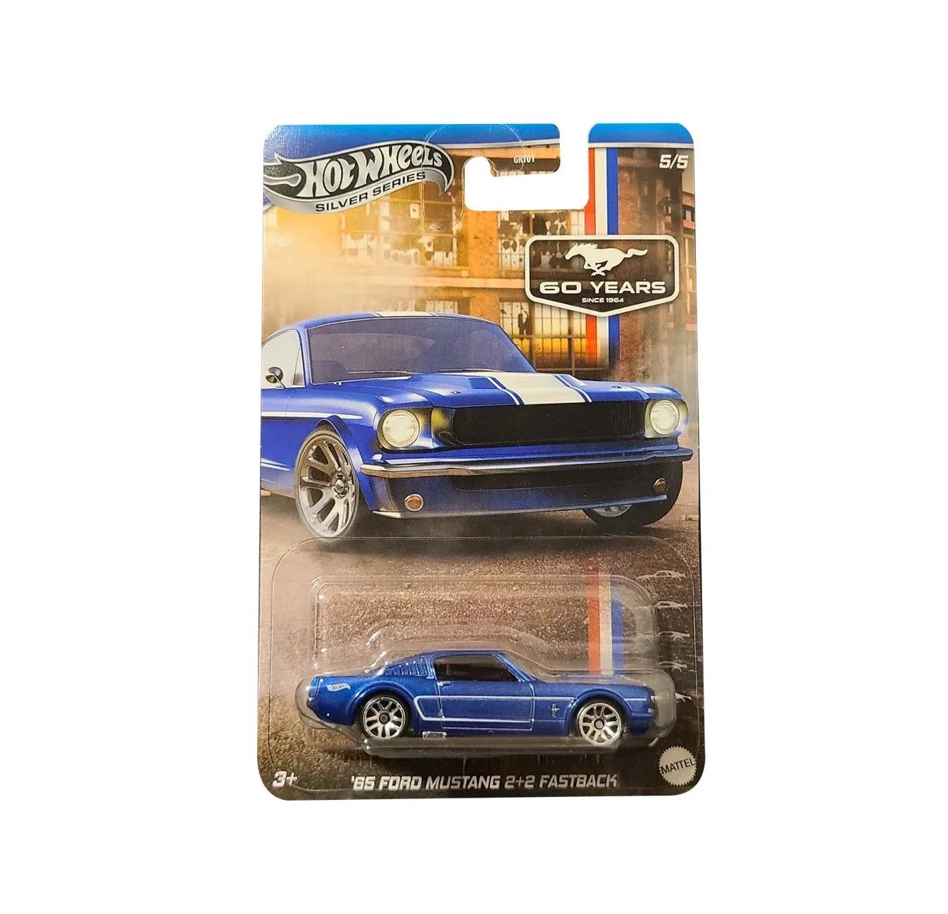 '65 Ford Mustang 2 + 2 Fastback - Silver Series Mustang 60 Years - Hot Wheels - Scala 1/64