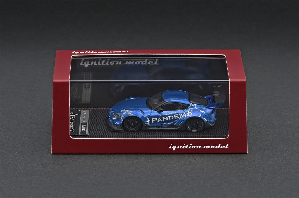 PANDEM Toyota Supra (A90) Blue Metallic - Ignition Model - Scala 1/64 IG2331