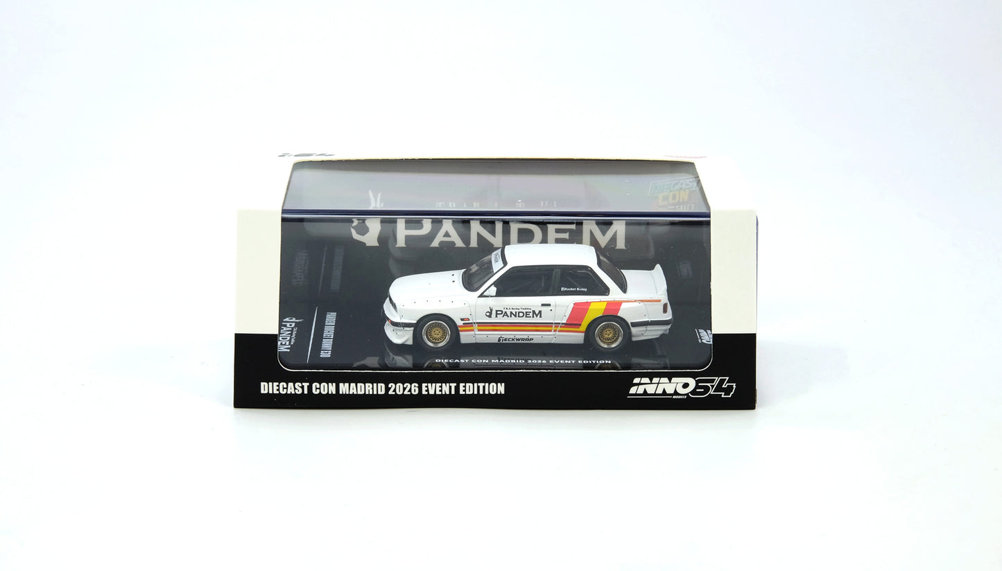 INNO64 - BMW Pandem Rocket Bunny E30 Matt White "Madrid 2026 Event Edition" - Scala 1/64 IN64-E30P-DCM