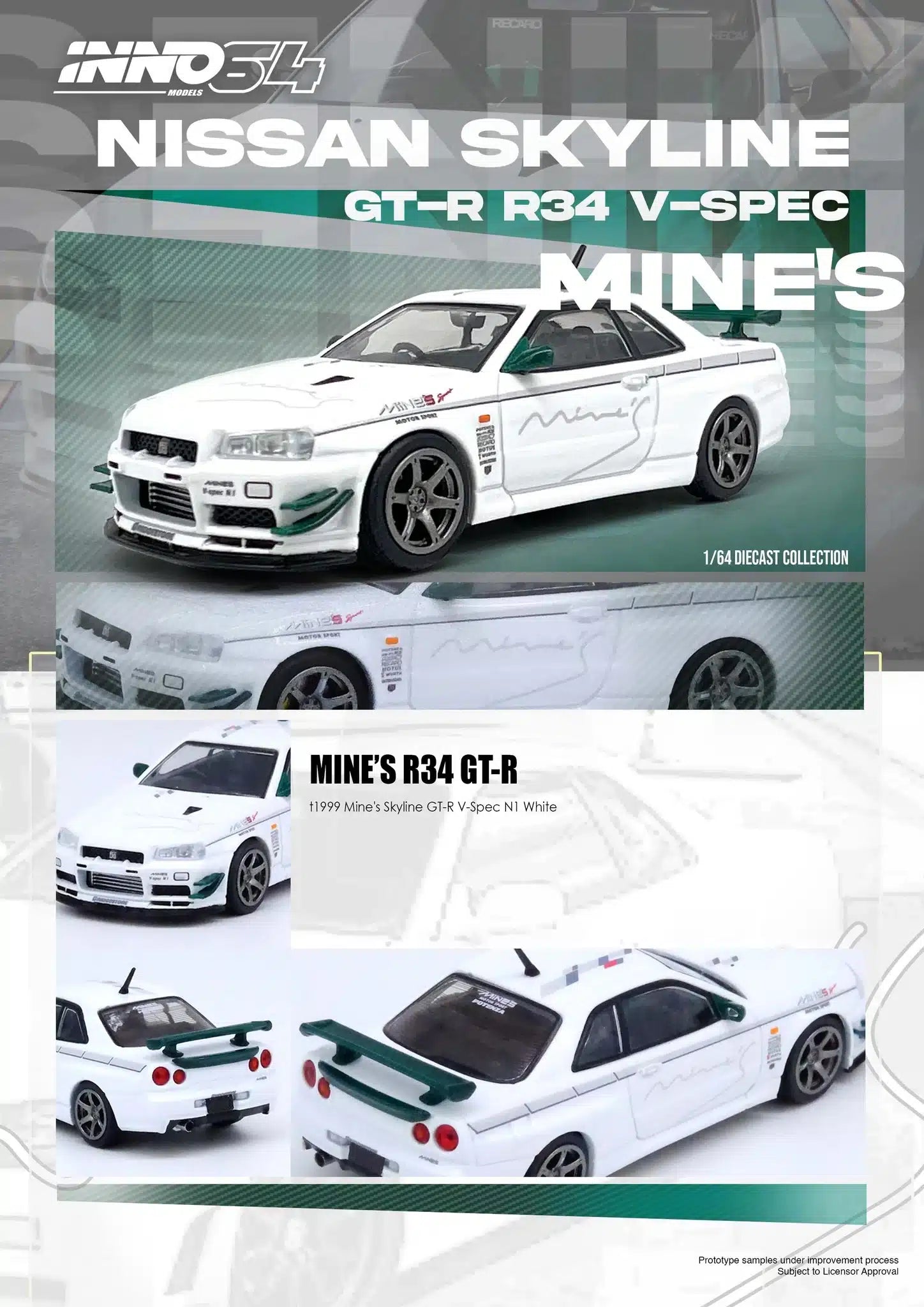 Nissan GT-R (R34) V-Spec N1 Tuned By “MINE'S” - INNO64 - Scala 1