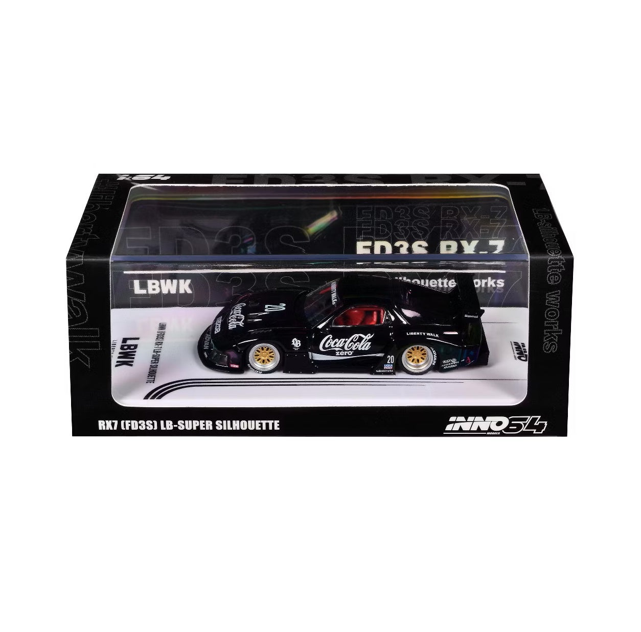 Mazda RX7 (FD3S) LB-Super-Silhouette "Coca-Cola Zero" Black - INNO64 - Scala 1/64 IN64-LBWK-RX7-01