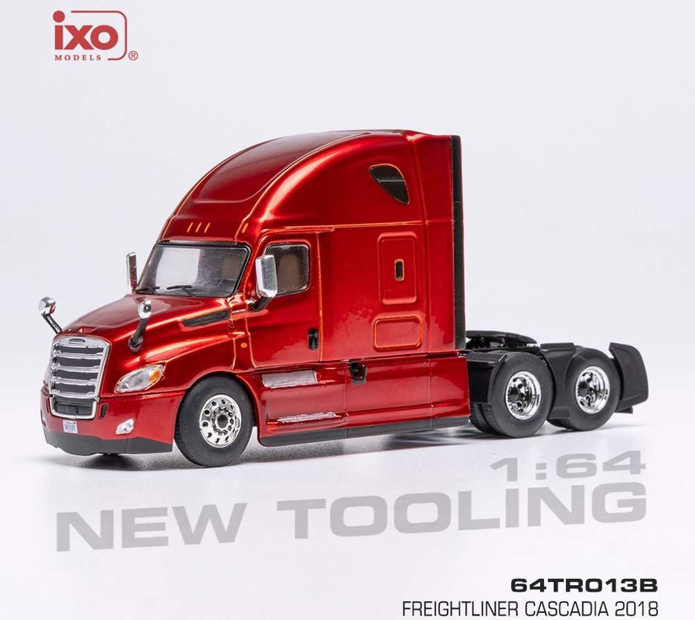 Freightliner Cascadia 2018 Red - IXO Models - Scala 1/64 64TR013B