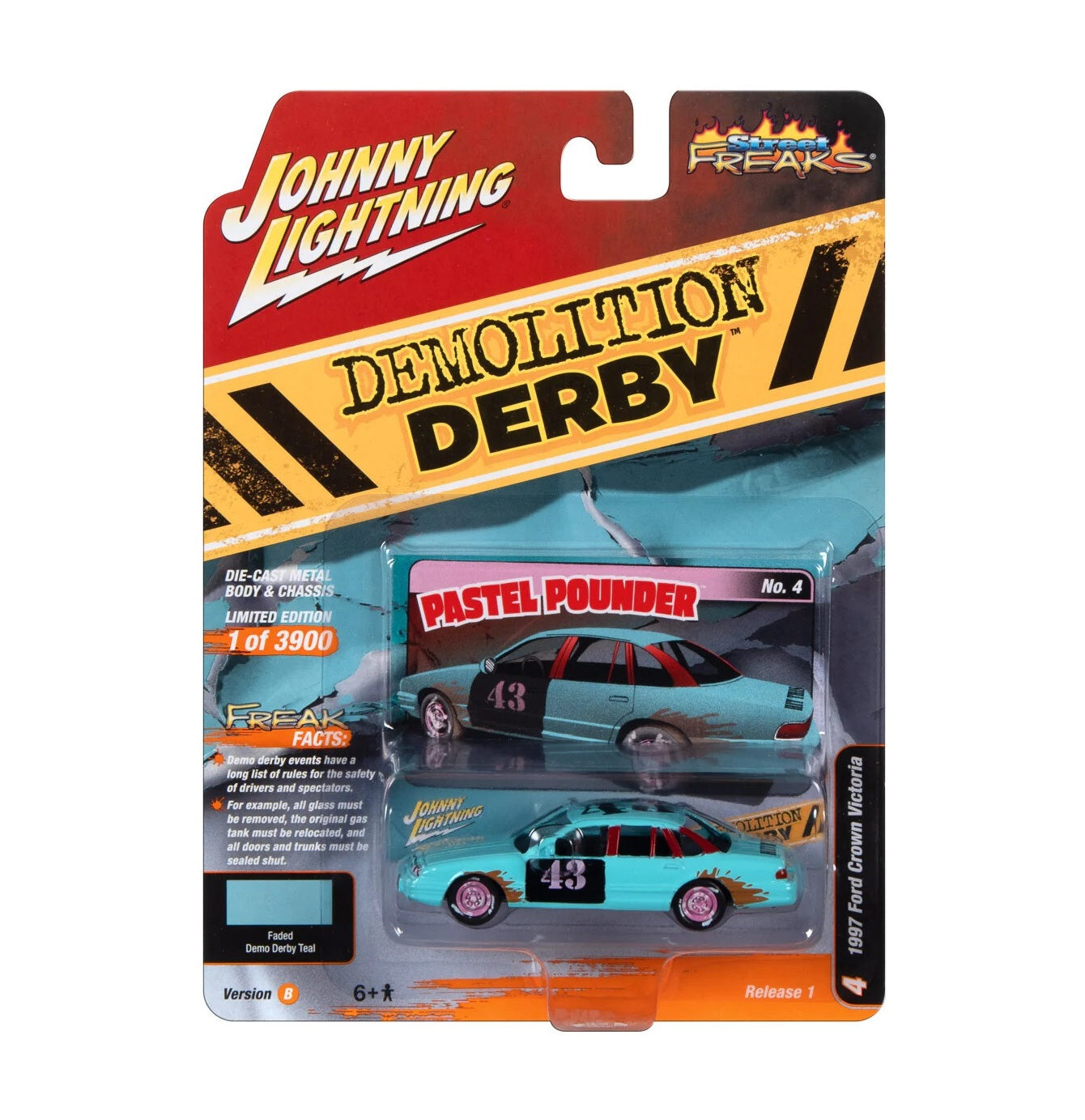 1997 Ford Crown Victoria "Demolition Derby" - Johnny Lightning - Scala 1/64