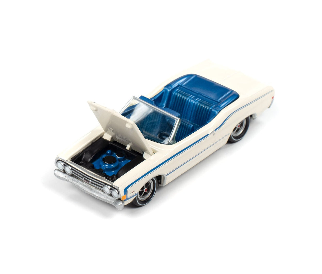 1968 Ford Fairlane Torino GT Convertible Wimbledon White "Classic Gold Collection" - Johnny Lightning - Scala 1/64