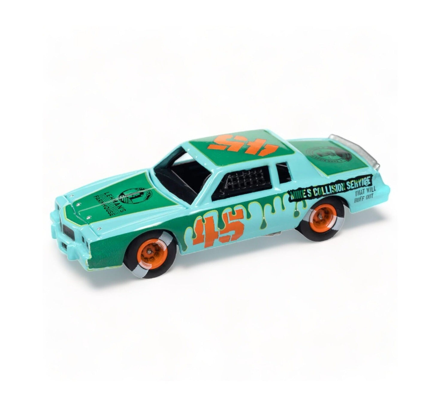 1982 Pontiac Grand Prix Stock Car "Demolition Derby" Green - Johnny Lightning - Scala 1/64
