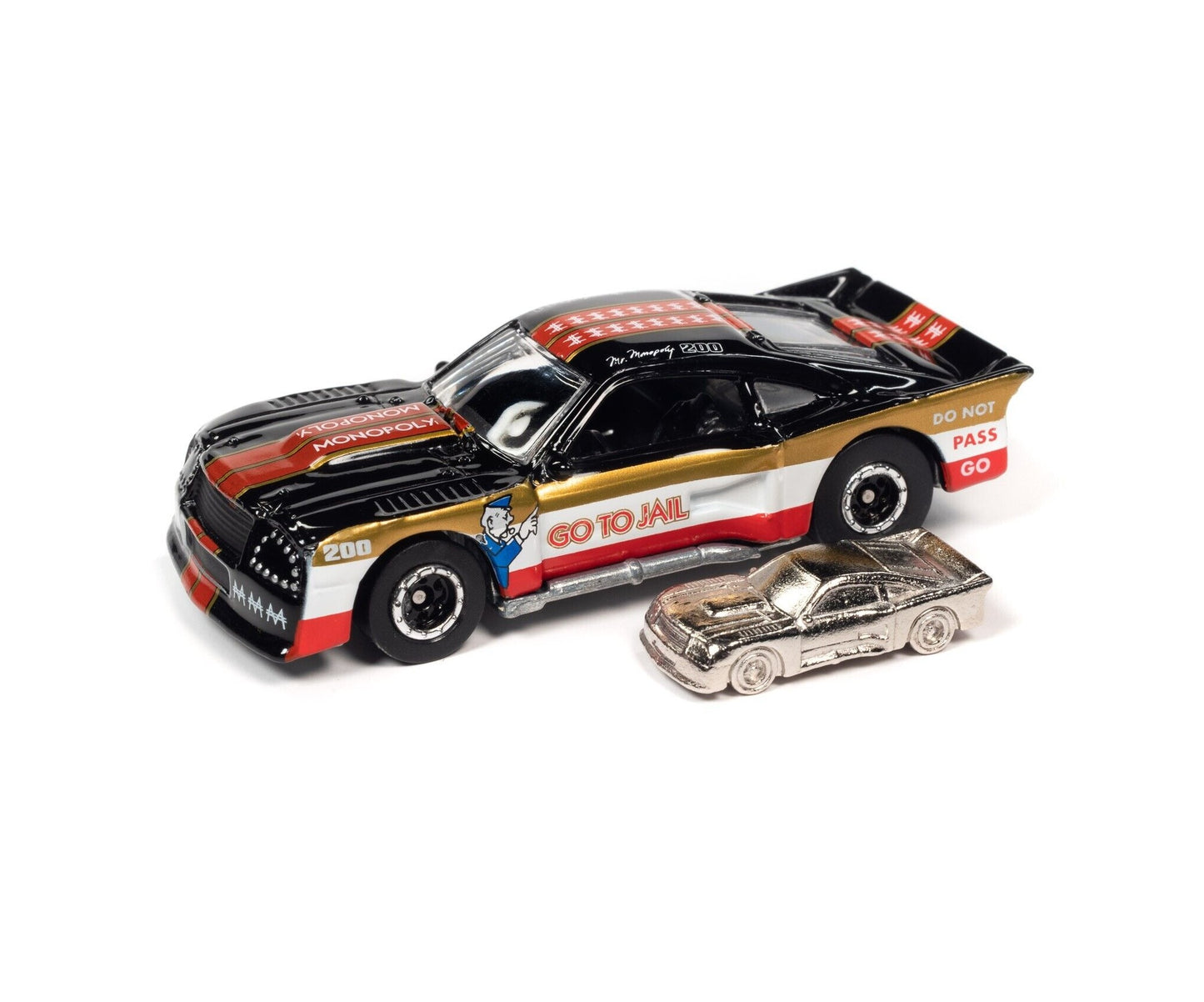 1975 Ford Mustang Cobra ii Racer Monopoly - Johnny Lightning - Scala 1/64
