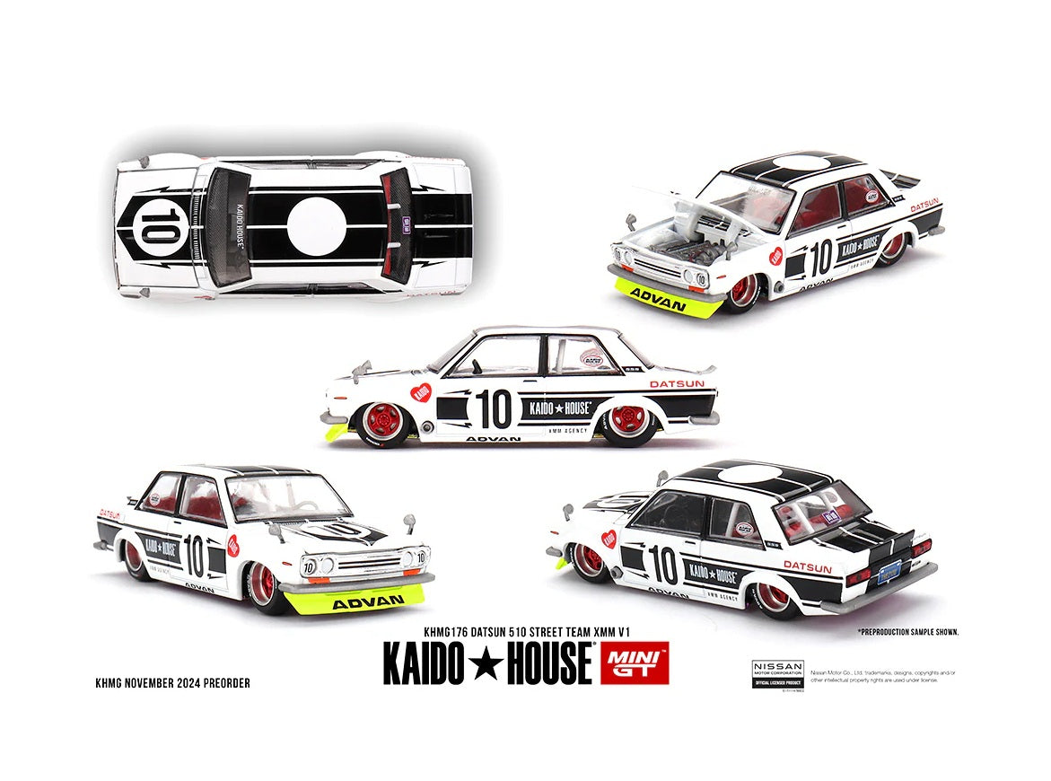 Mini GT Kaido House - Datsun 510 Street Team XMM V1 - Scala 1/64 KHMG176