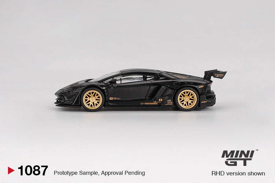 LB★WORKS Lamborghini Aventador Limited Edition Matte Black - Mini Gt - Scala 1/64 MGT01087-L