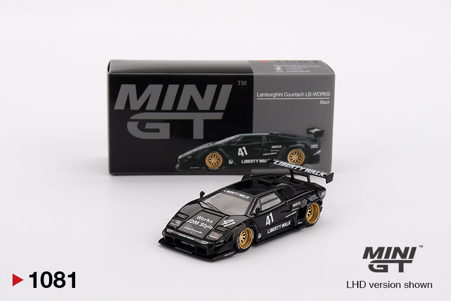 Lamborghini Countach LB-WORKS Black - Mini GT - Scala 1/64 MGT01081-L