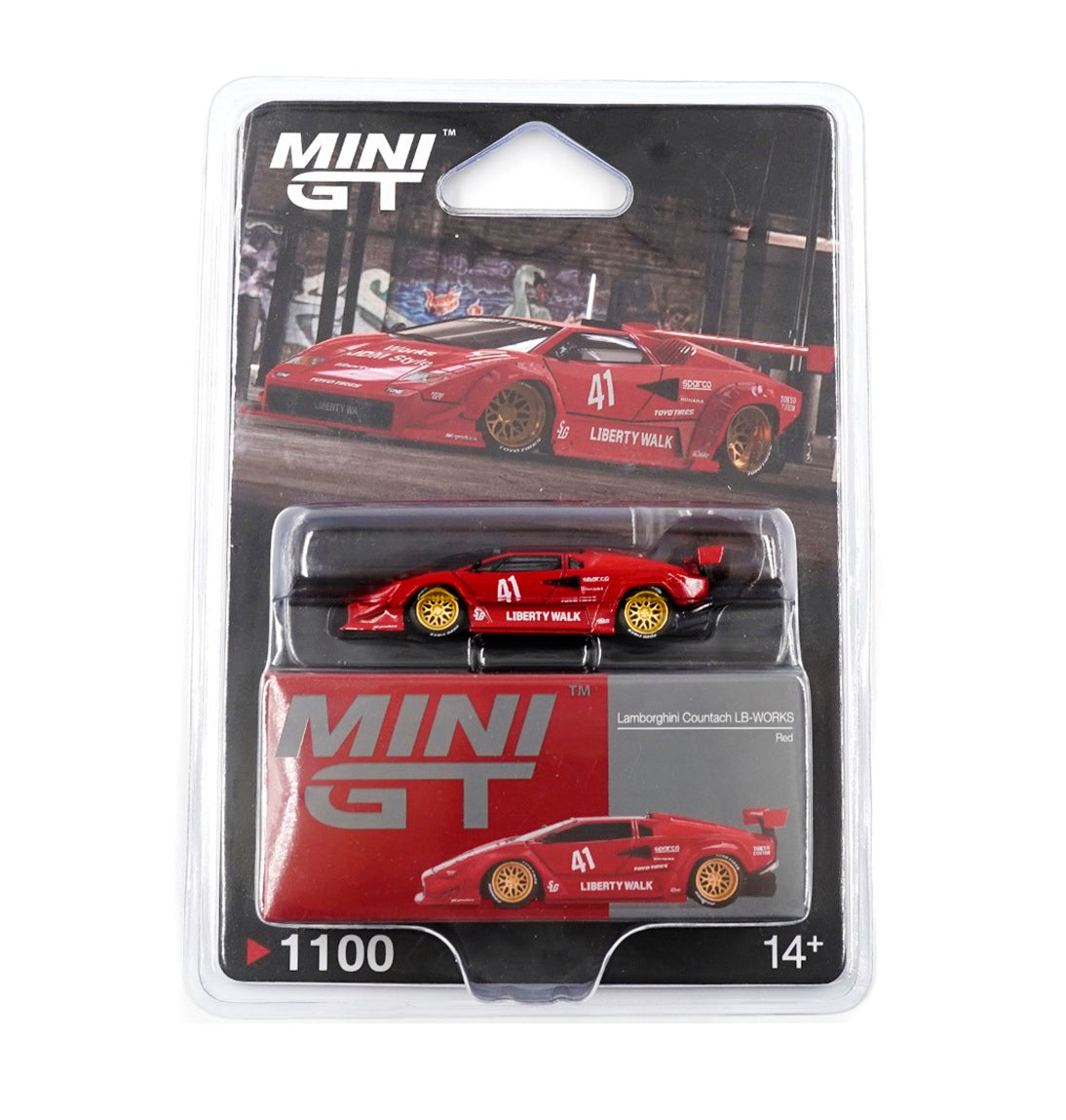 Lamborghini Countach LB-WORKS Red - Mini GT - Scala 1/64 MGT01100