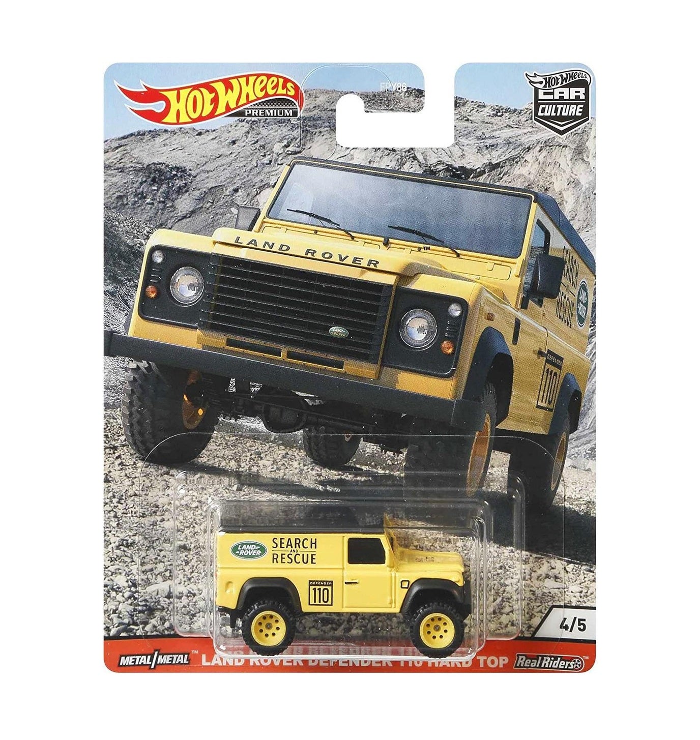Land Rover Defender 110 Hard Top - Series Wild Terrain - Hot Wheels Premium - Scala 1/64