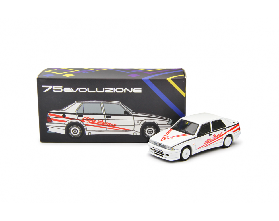Alfa Romeo 75 1.8i Turbo Evoluzione 1987 Alfa Livery White - Laudoracing - Scala 1/64
