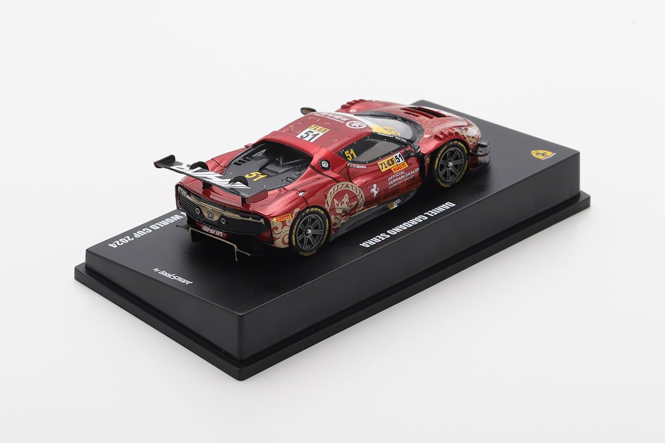 Ferrari 296 GT3 Harmony Racing Macau GT Cup – FIA GT World Cup 2024 #51 - Looksmart - Scala 1/64 LS64013