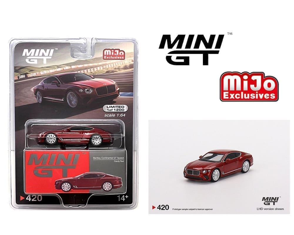 Bentley Continental GT Speed 2022 Candy Red MiJo Exclusives - Mini