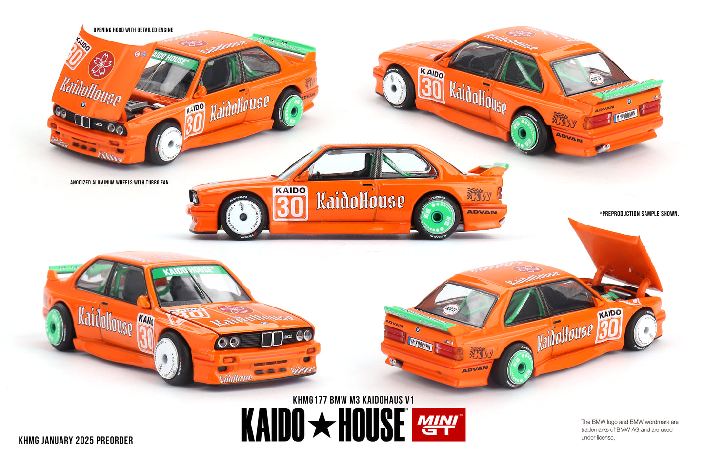 BMW M3 KaidoHaus V1 - Mini GT Kaido House - Scala 1/64 KHMG177